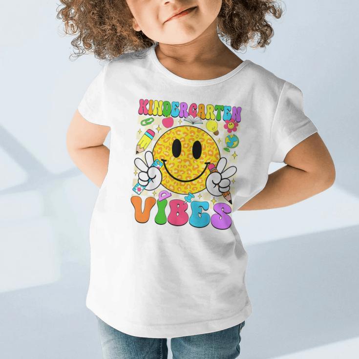 Kindergarten Vibes Smile Face Back To School Kinder Girl Kid Graphic Toddler T-Shirt