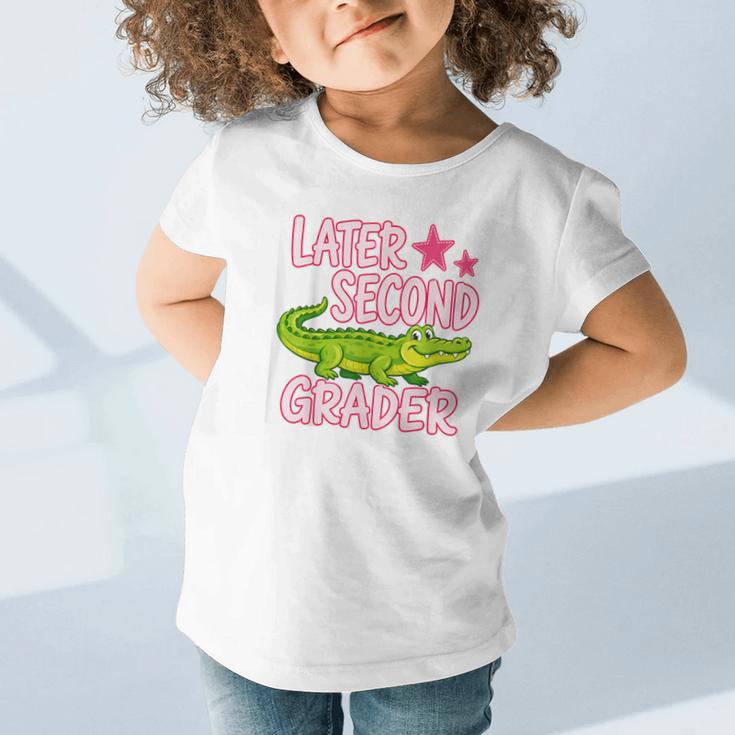 Later Second Grader Cute Alligator Back To School Graduation Graphic Toddler T-Shirt Later Second Grader Cute Alligator Back To School Graduation Graphic Toddler T-Shirt