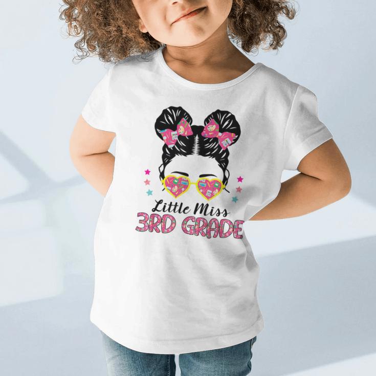 Little Miss 3rd Grade Messy Bun Back To School Graphic Toddler T-Shirt Little Miss 3rd Grade Messy Bun Back To School Graphic Toddler T-Shirt