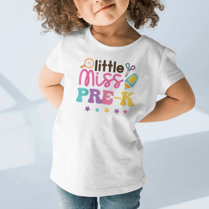 Little Miss Pre-K Preschool First Day Back To School Girls Graphic Toddler T-Shirt