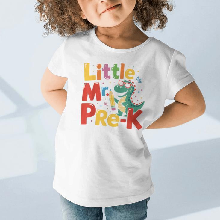 Little Mr Pre-K Dino Back To School Graphic Toddler T-Shirt Little Mr Pre-K Dino Back To School Graphic Toddler T-Shirt