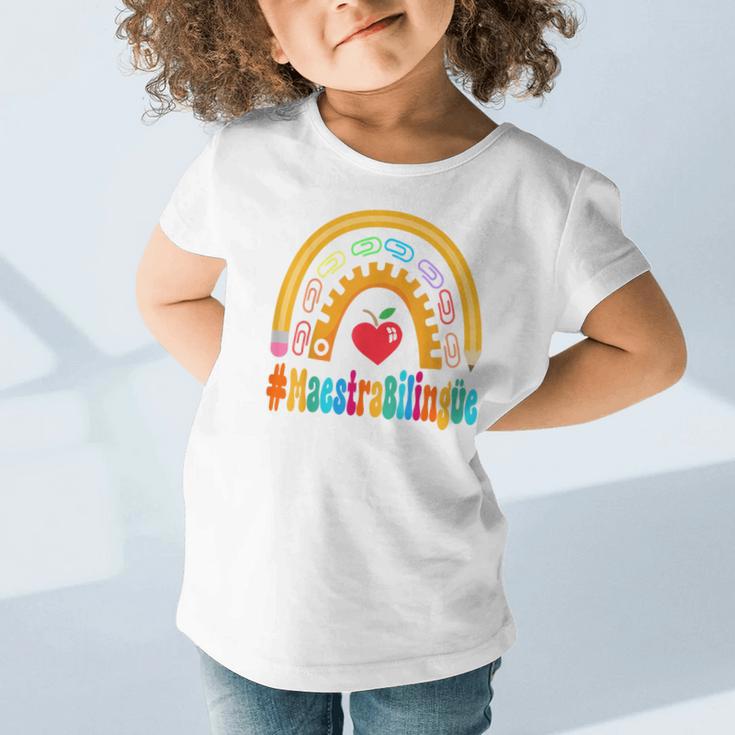 Maestra Bilingüe Appreciation Week Back To School Graphic Toddler T-Shirt Maestra Bilingüe Appreciation Week Back To School Graphic Toddler T-Shirt