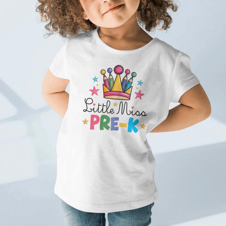 Miss Pre-K Pencils Crown Cute Back To School First Day Girls Graphic Toddler T-Shirt Miss Pre-K Pencils Crown Cute Back To School First Day Girls Graphic Toddler T-Shirt
