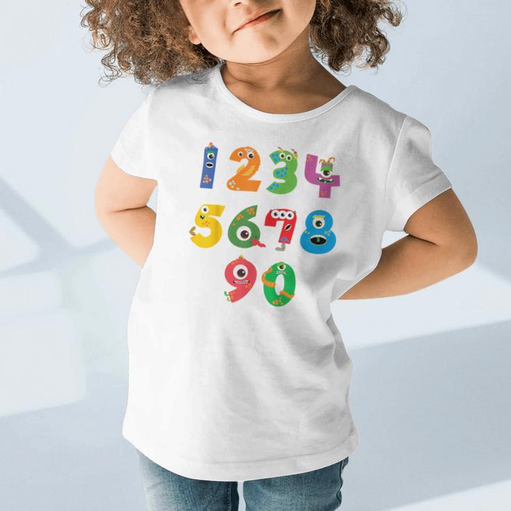 Monster Numbers Learning Cute Numbers 0-9 Back To School Graphic Toddler T-Shirt Monster Numbers Learning Cute Numbers 0-9 Back To School Graphic Toddler T-Shirt