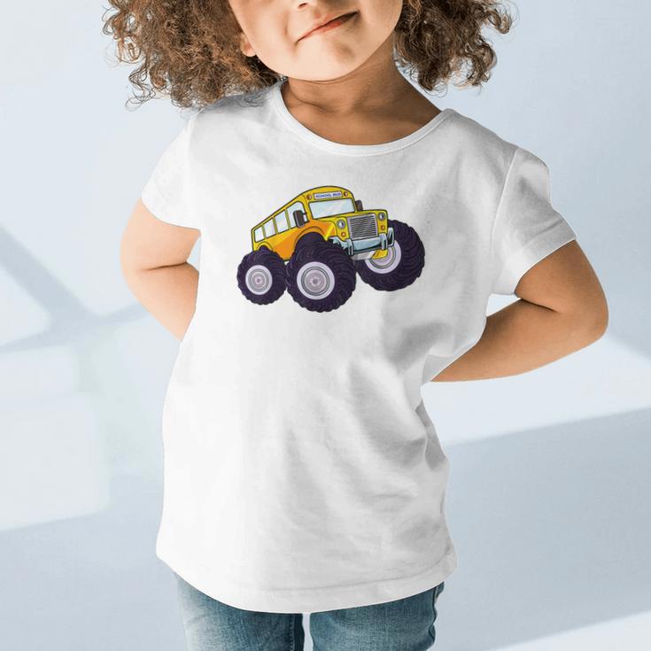 Monster Truck School Bus Yellow Back To School Kids Toddler Graphic Toddler T-Shirt Monster Truck School Bus Yellow Back To School Kids Toddler Graphic Toddler T-Shirt