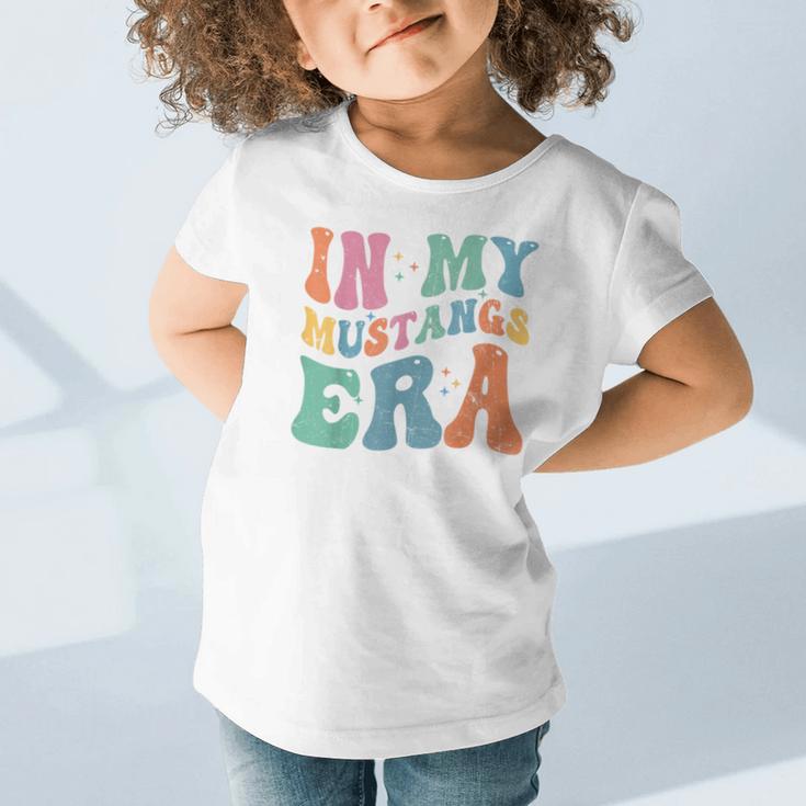 In My Mustangs Era Back To School Spirit Game Retro Groovy Graphic Toddler T-Shirt