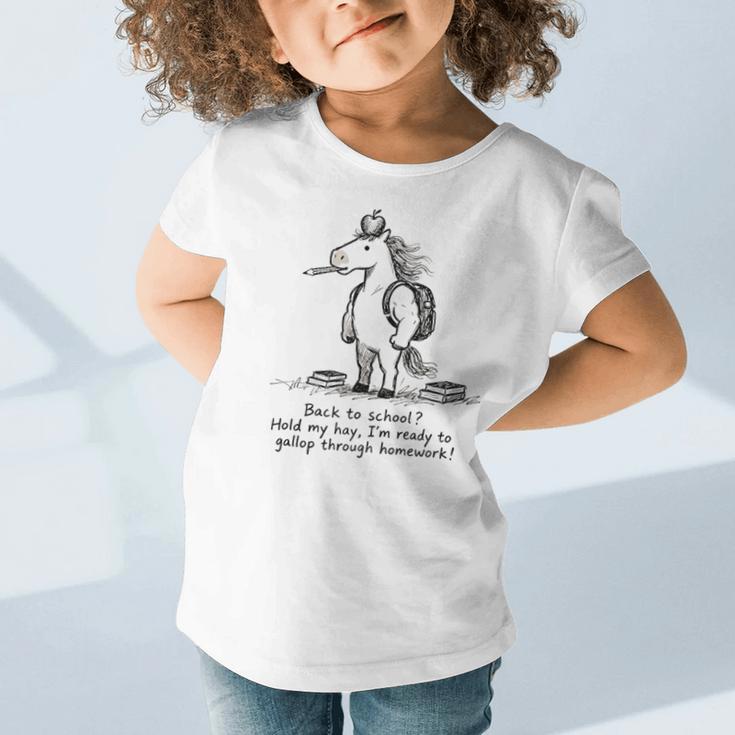 Naive Horse Doodle Back To School Gallop Homework Art Graphic Toddler T-Shirt Naive Horse Doodle Back To School Gallop Homework Art Graphic Toddler T-Shirt
