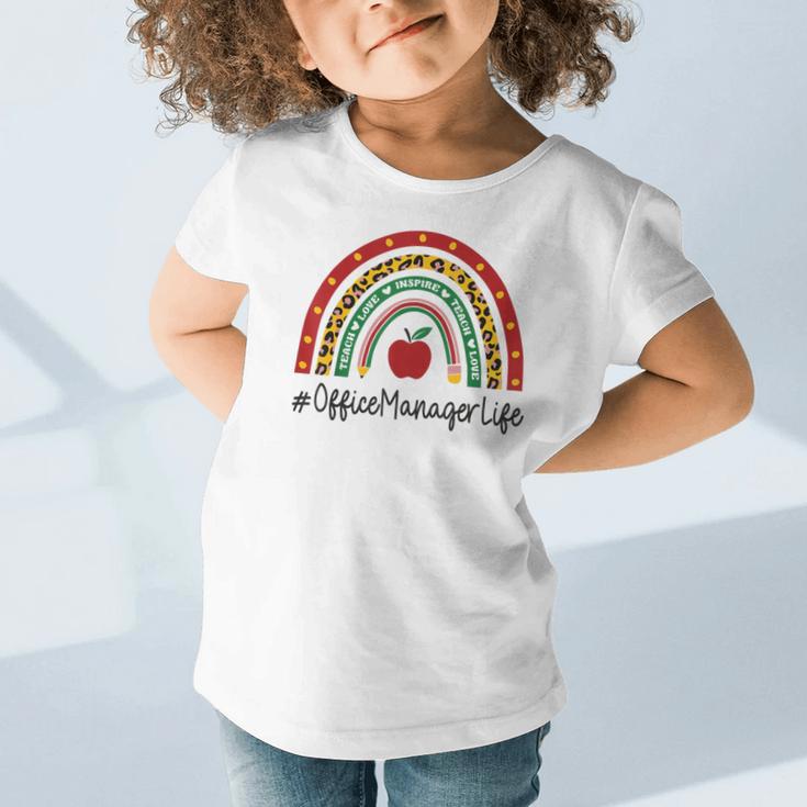 Office Manager Rainbow Appreciation Day Hello Back To School Graphic Toddler T-Shirt Office Manager Rainbow Appreciation Day Hello Back To School Graphic Toddler T-Shirt