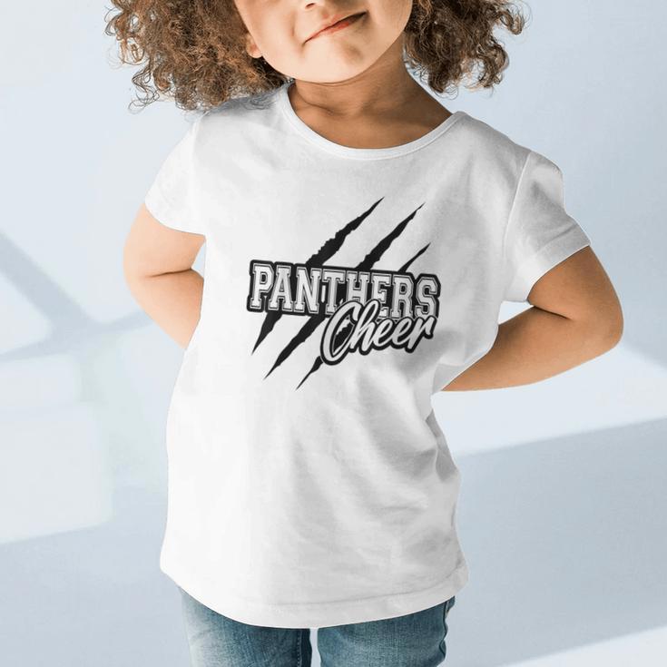 Panthers Cheer Back To School Cheerleading Team Spirit Graphic Toddler T-Shirt Panthers Cheer Back To School Cheerleading Team Spirit Graphic Toddler T-Shirt