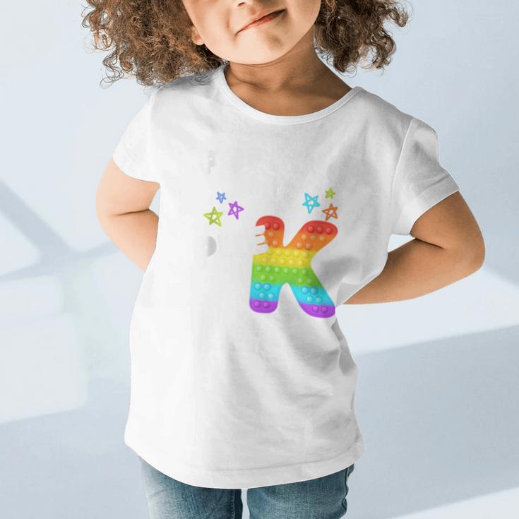 Popping Into Pre K Kid's Back To School Pop It Fidget Toy Graphic Toddler T-Shirt