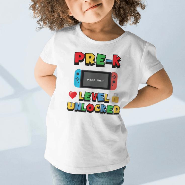 Pre-K Level Unlocked Back To School Video Game Graphic Toddler T-Shirt Pre-K Level Unlocked Back To School Video Game Graphic Toddler T-Shirt