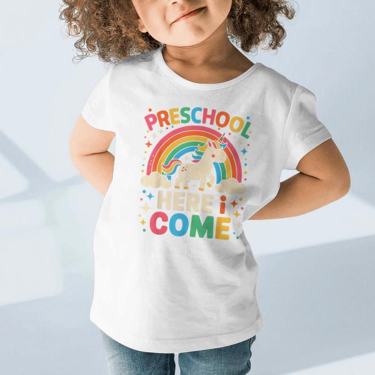 Preschool Here I Come Unicorn Back To School Preschool Girls Graphic Toddler T-Shirt Preschool Here I Come Unicorn Back To School Preschool Girls Graphic Toddler T-Shirt