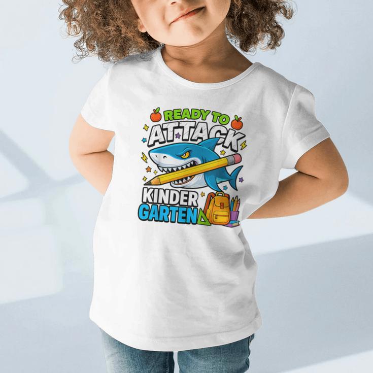 Ready To Attack Kindergarten Shark Back To School Kids Graphic Toddler T-Shirt