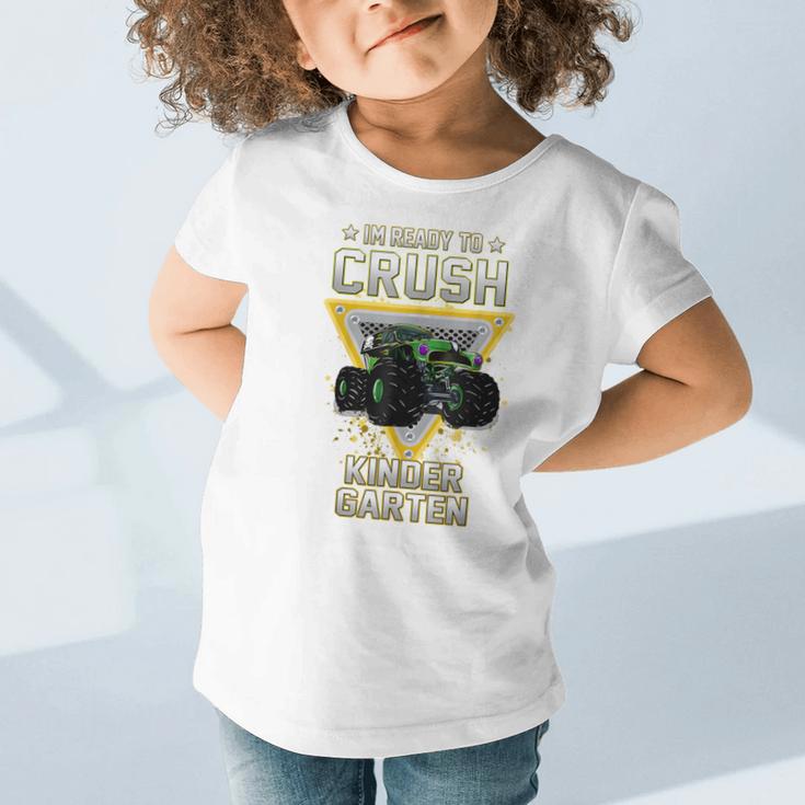 Ready To Crush Kindergarten Monster Truck Boy Back To School Graphic Toddler T-Shirt Ready To Crush Kindergarten Monster Truck Boy Back To School Graphic Toddler T-Shirt