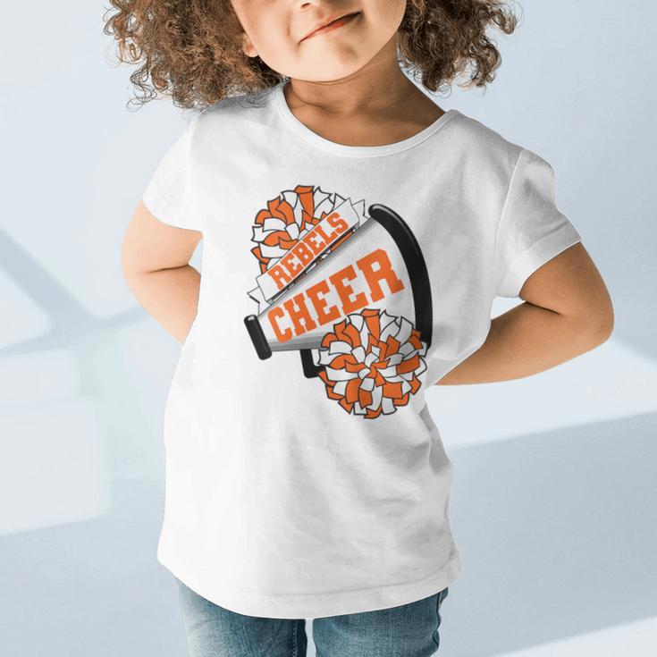 Rebels Cheer Back To School Cheerleading Spirit O Graphic Toddler T-Shirt Rebels Cheer Back To School Cheerleading Spirit O Graphic Toddler T-Shirt