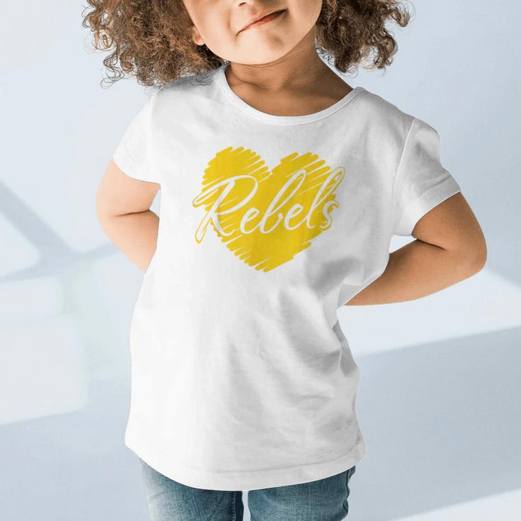 Rebels Heart Back To School Spirit GY Graphic Toddler T-Shirt