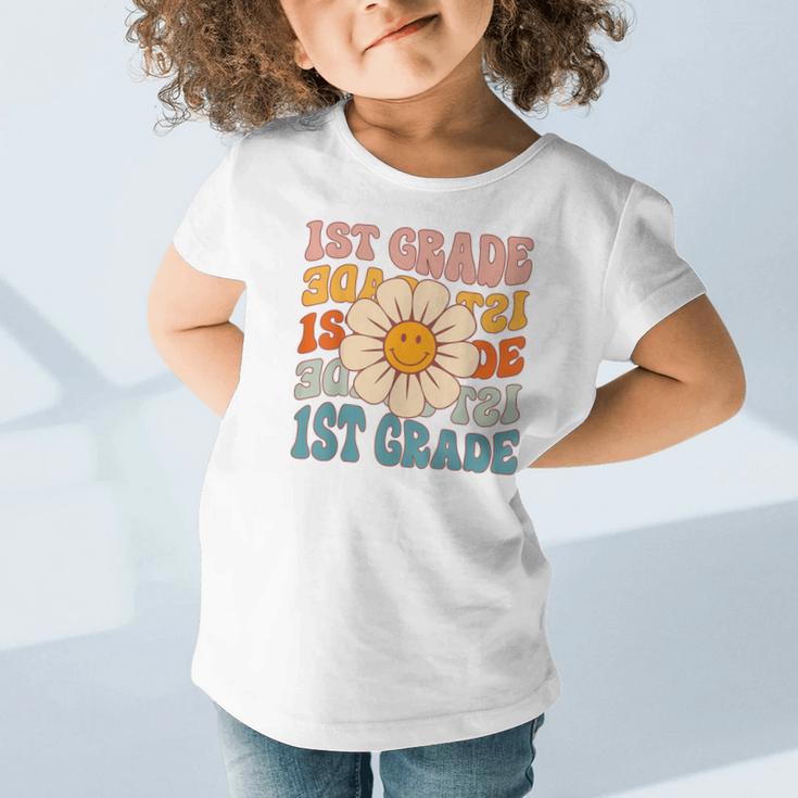 Retro 1st Grade Daisy Colorful Back To School First Grade Graphic Toddler T-Shirt Retro 1st Grade Daisy Colorful Back To School First Grade Graphic Toddler T-Shirt