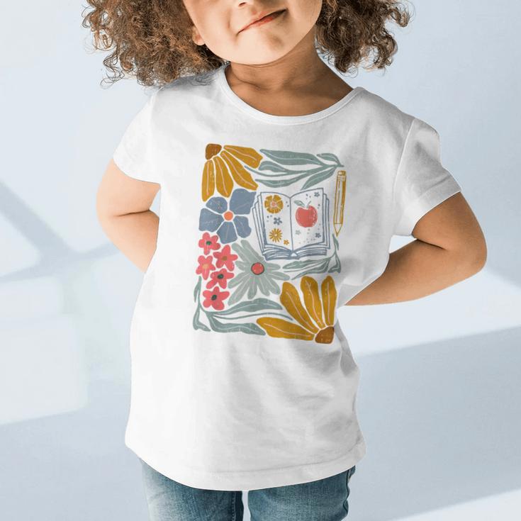Retro Boho Flower Floral Back To School First Day Of School Graphic Toddler T-Shirt Retro Boho Flower Floral Back To School First Day Of School Graphic Toddler T-Shirt