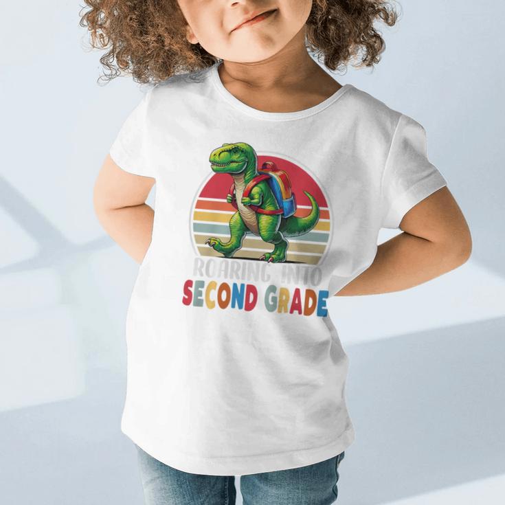 Roaring Into Second Grade T-Rex Back To School 2nd Grade Premium Tri-Blend Graphic Toddler T-Shirt Roaring Into Second Grade T-Rex Back To School 2nd Grade Premium Tri-Blend Graphic Toddler T-Shirt