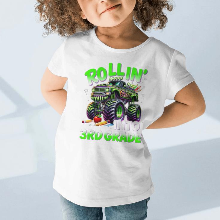 Rollin' Into 3rd Grade Monster Truck Back To School Boys Graphic Toddler T-Shirt Rollin' Into 3rd Grade Monster Truck Back To School Boys Graphic Toddler T-Shirt