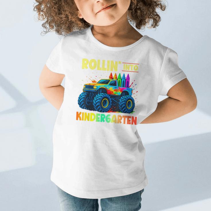 Rollin' Into Kindergarten Monster Car Back To School Boys Graphic Toddler T-Shirt Rollin' Into Kindergarten Monster Car Back To School Boys Graphic Toddler T-Shirt