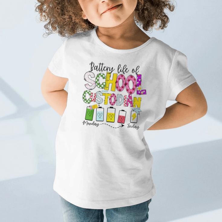 School Custodian Battery Life Back To School Janitor Graphic Toddler T-Shirt School Custodian Battery Life Back To School Janitor Graphic Toddler T-Shirt