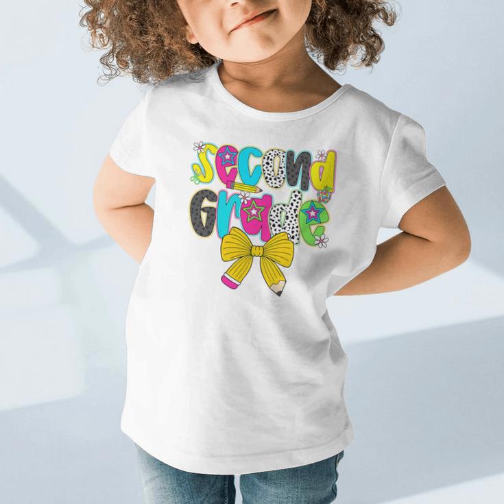 Second Grade Coquette Bow First Day Of School Back To School Performance Graphic Toddler T-Shirt