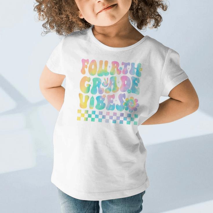 Tie Dye 4th Grade Vibes Fourth Grade Retro Back To School Graphic Toddler T-Shirt Tie Dye 4th Grade Vibes Fourth Grade Retro Back To School Graphic Toddler T-Shirt