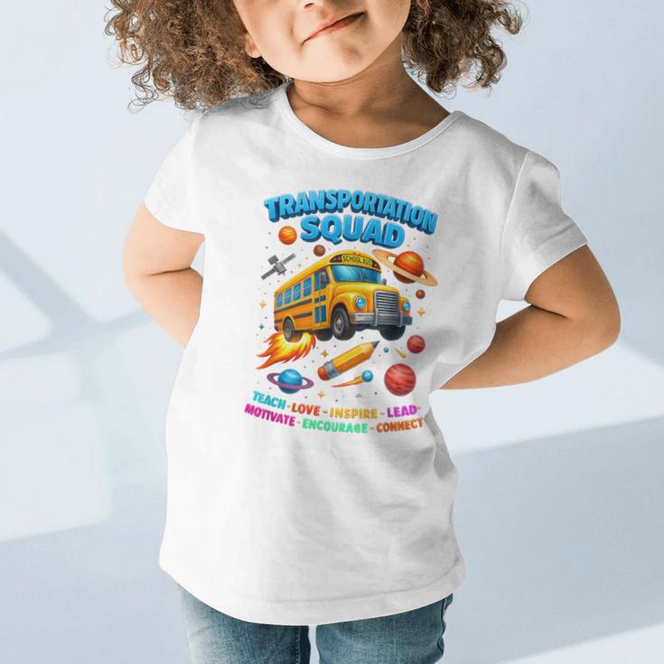 Transportation Squad School Bus Back To School Retro Graphic Toddler T-Shirt