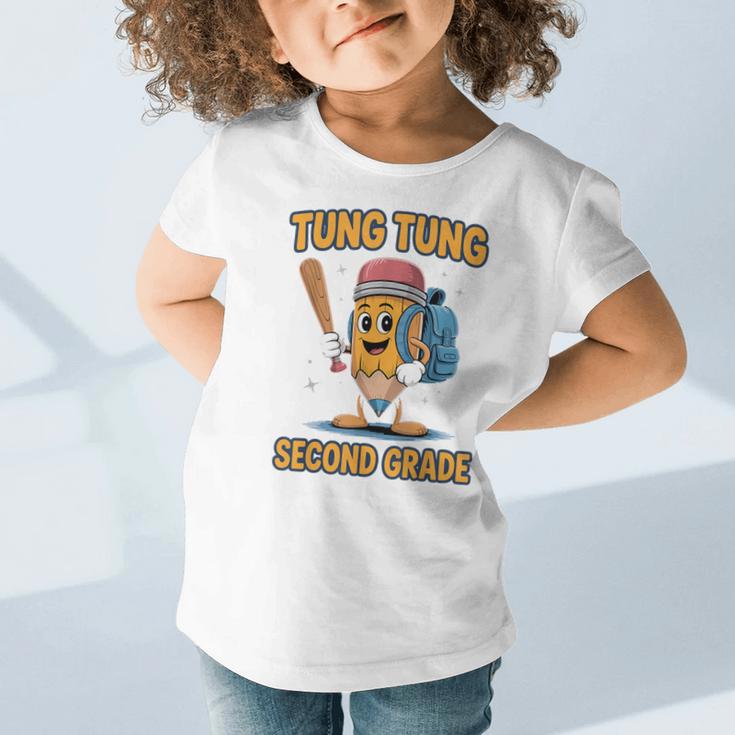 Tung Tung Sahur 2nd Grade Italian Brainrot Back To School Graphic Toddler T-Shirt Tung Tung Sahur 2nd Grade Italian Brainrot Back To School Graphic Toddler T-Shirt
