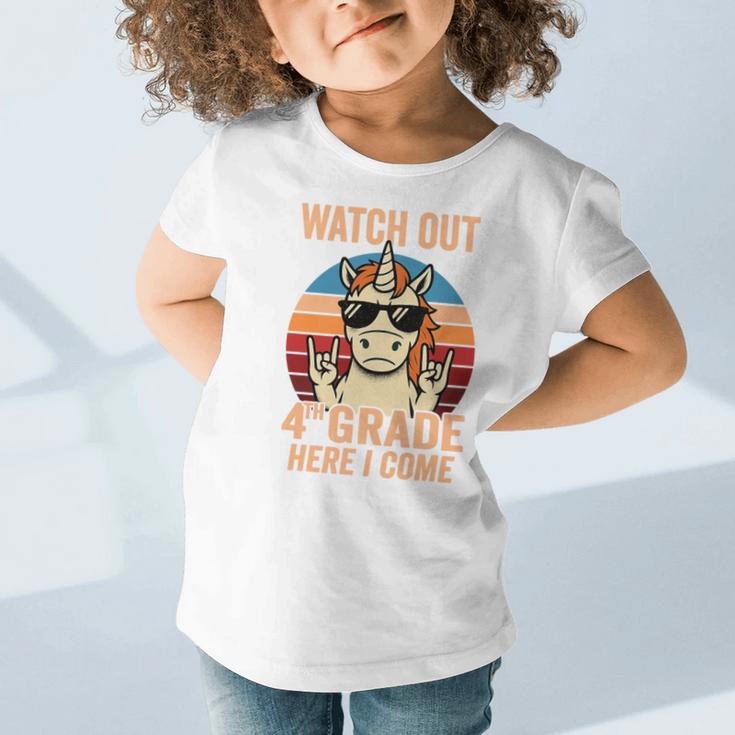 Watch Out Fourth Grade 2026 Back To School 4th Grade Boys Premium Tri-Blend Graphic Toddler T-Shirt
