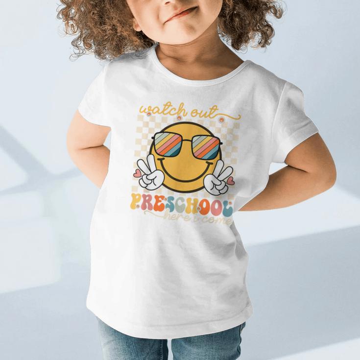 Watch Out Preschool Grade Here I Come Back To School Graphic Toddler T-Shirt Watch Out Preschool Grade Here I Come Back To School Graphic Toddler T-Shirt