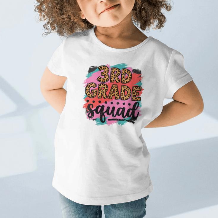 Women's Third 3rd Grade Squad Back To School Animal Print Girl Tee Graphic Toddler T-Shirt Women's Third 3rd Grade Squad Back To School Animal Print Girl Tee Graphic Toddler T-Shirt