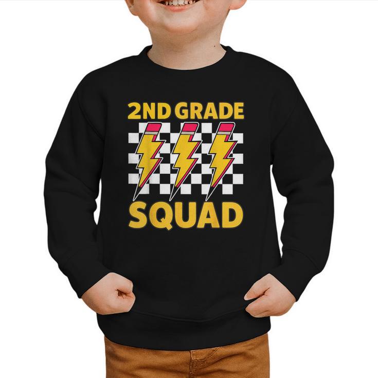 2nd Grade Lightning Bolt Second Grade Squad Back To School Graphic Toddler Sweatshirt