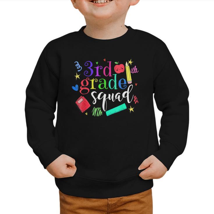 3rd Grade Squad Back To School Team Third Grade Graphic Toddler Sweatshirt