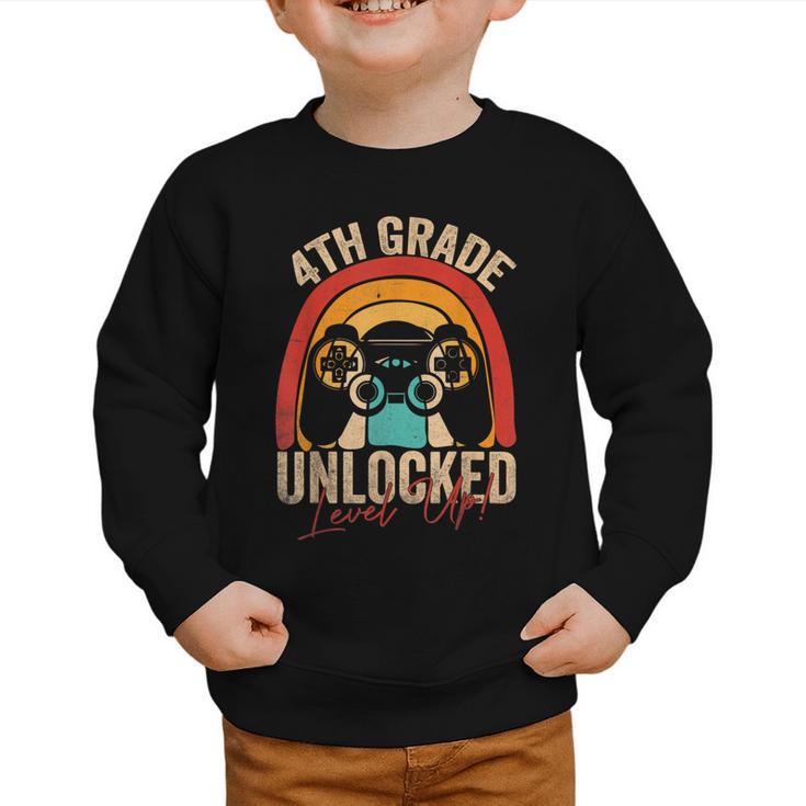 4th Grade Unlocked Level Up Gamer Back To School Fourth Graphic Toddler Sweatshirt