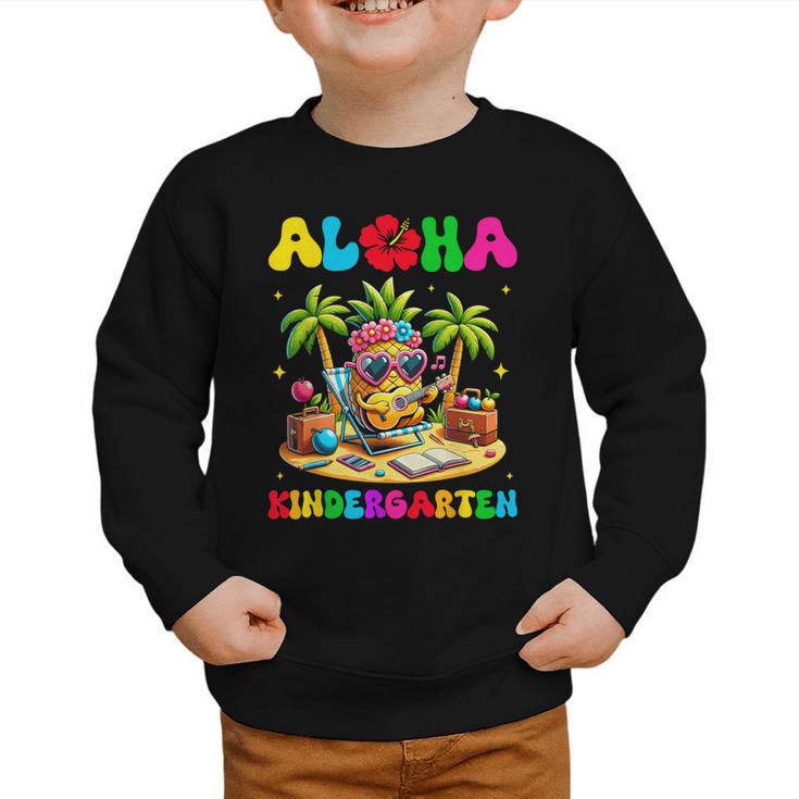 Aloha Kindergarten Pineapple Hawaii Back To School Kids Girl Graphic Toddler Sweatshirt