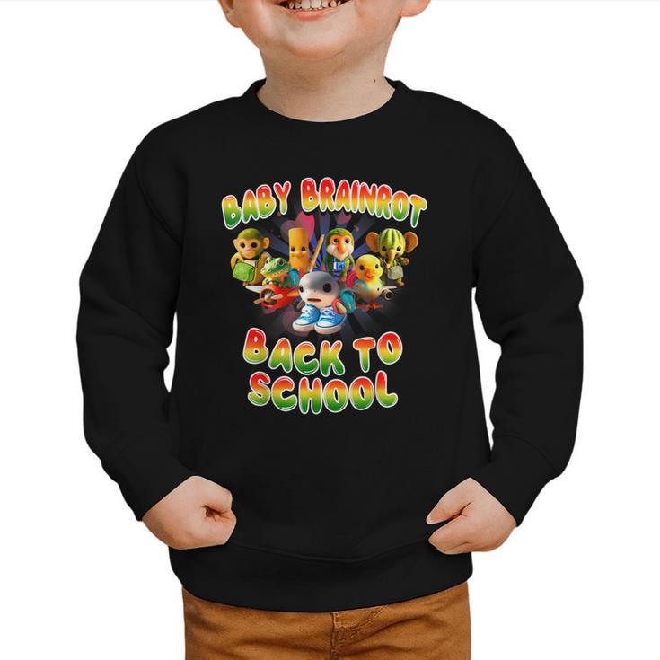 All Baby Brainrot Italian Meme Cute Back To School For Kids Graphic Toddler Sweatshirt