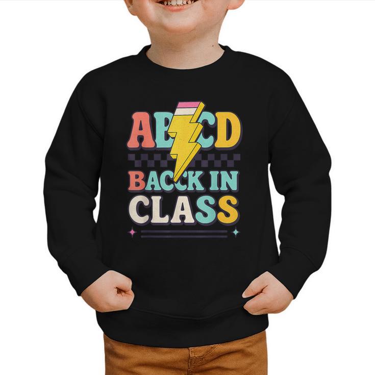 Back To School ABCD Back In Class Graphic Toddler Sweatshirt