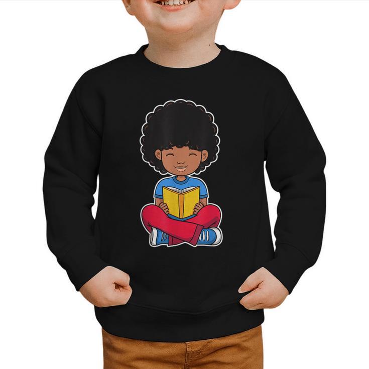 Back To School Afro African American Boy Student Graphic Toddler Sweatshirt