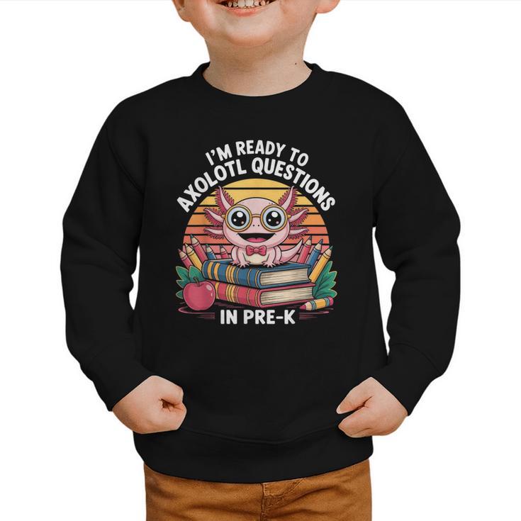 Back To School Axolotl Design For Pre-K Students Graphic Toddler Sweatshirt