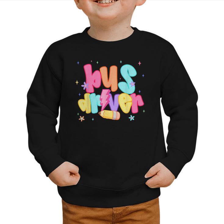Back To School Bus Driver First Day Men Women Lighting Graphic Toddler Sweatshirt