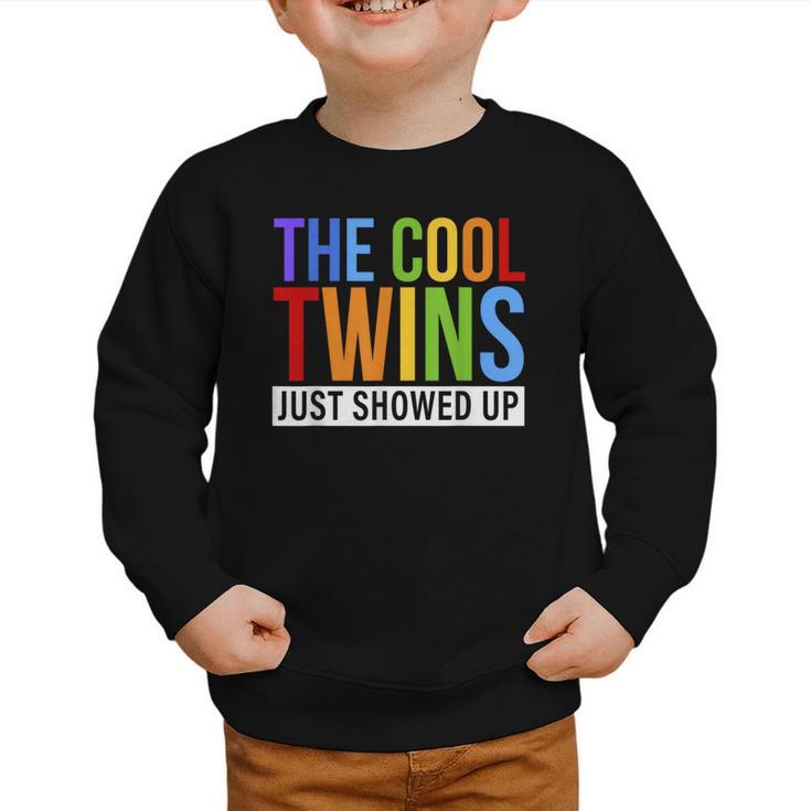 Back To School Cool Twins Just Showed Up Kid Boy Teen Twin Graphic Toddler Sweatshirt