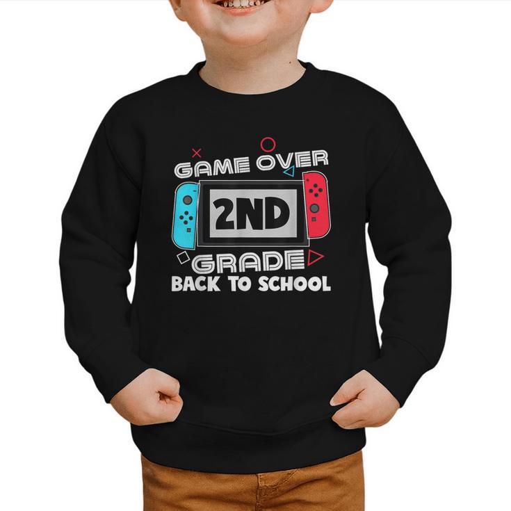 Back To School Game Over 2nd Grade Gamer Kids Boys Graphic Toddler Sweatshirt