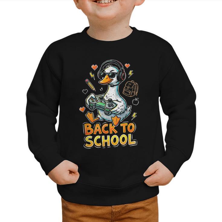 Back To School Gaming Kindergarten First Grade Goose Boys Graphic Toddler Sweatshirt