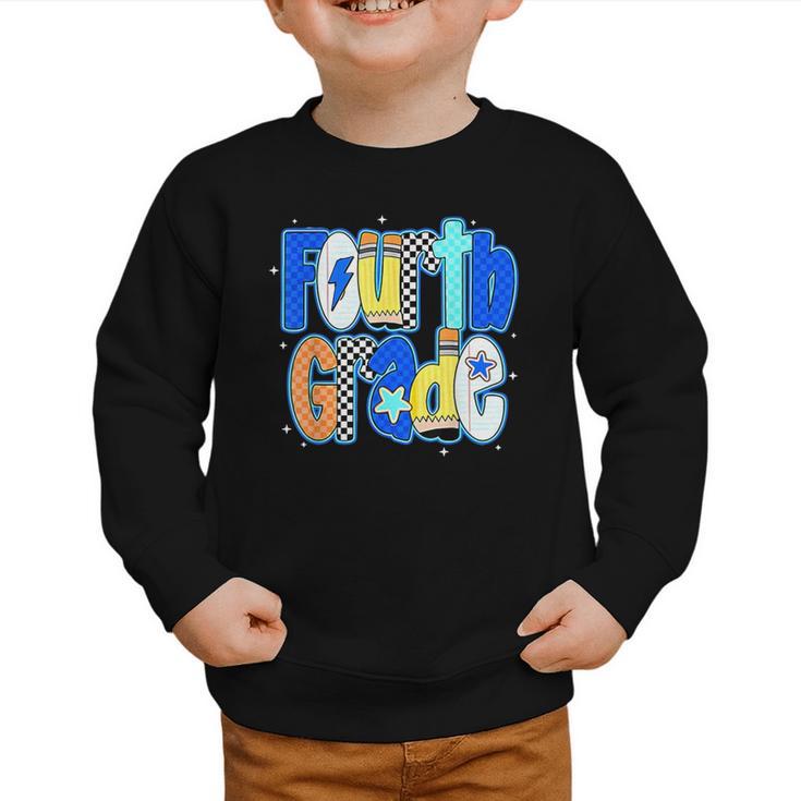 Back To School Hello Fourth Grade Team 4th Grade Boy Girl Graphic Toddler Sweatshirt
