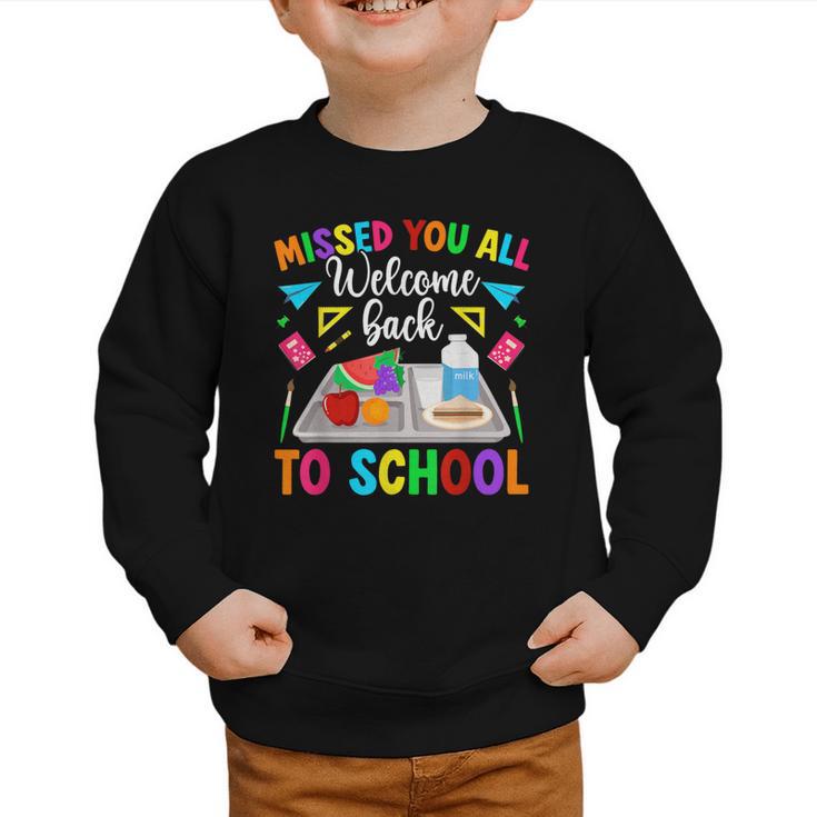 Back To School Lunch Lady First Day Of School Lunch Lady Graphic Toddler Sweatshirt