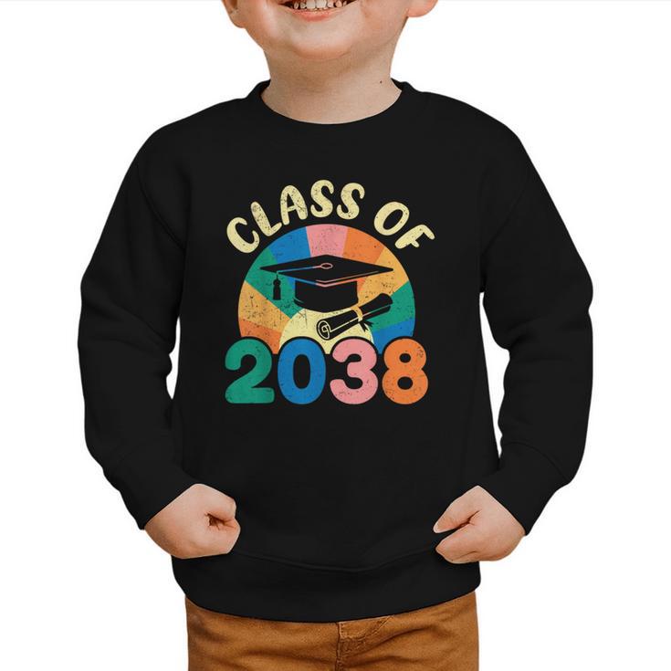 Back To School Pre-K Kindergarten Graduation Class Of 2038 Graphic Toddler Sweatshirt