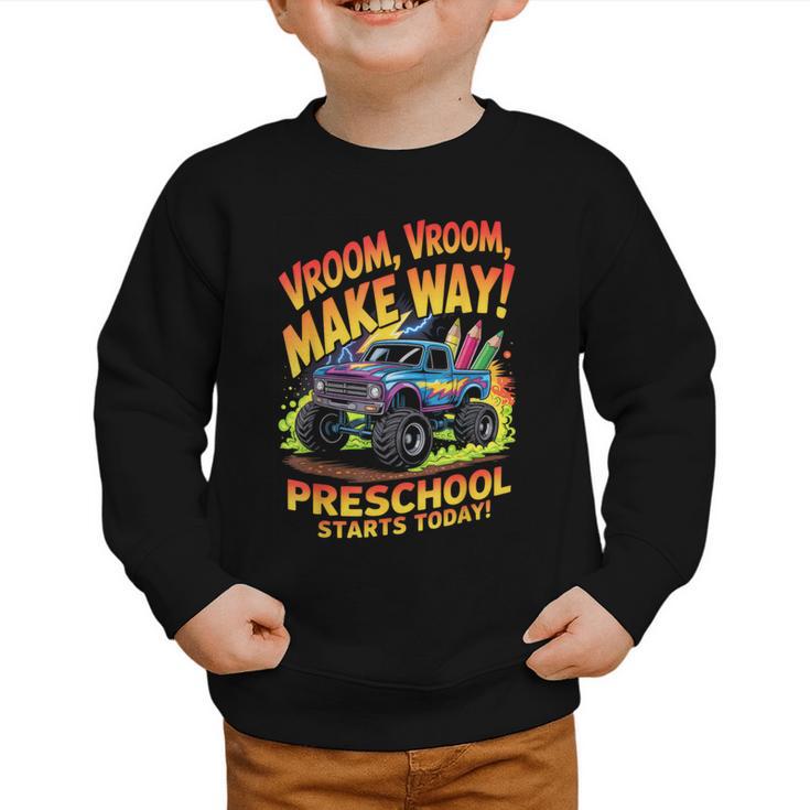 Back To School Preschool Pre-K Monster Truck First Day Boys Graphic Toddler Sweatshirt