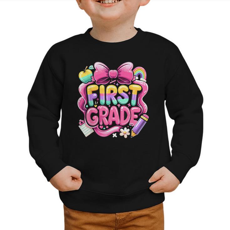 Back To School Team 1st Grade First Grade Graphic Toddler Sweatshirt